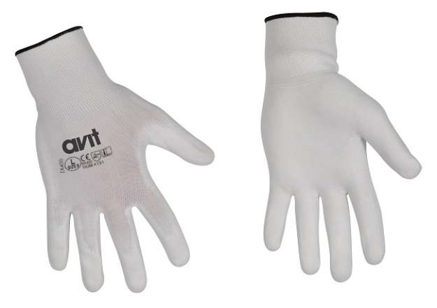 Avit Pu Coated Gloves Lã¶Large. Polyurethane Coatedã¶To Palm And Fingersã¶Av13074