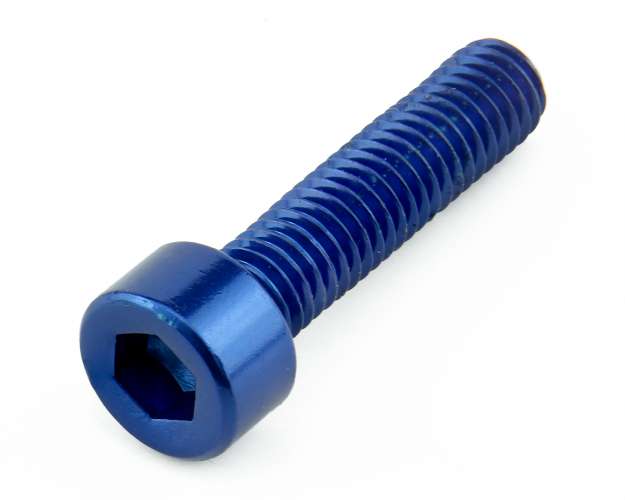 Soc Cap Aluminium Blue M5X20Blue Anodised Din 912 4.00Mm Key