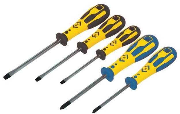 Ck Dextro Screwdriver Set3 Slotted & 2 Pzd Set Of 5T49153