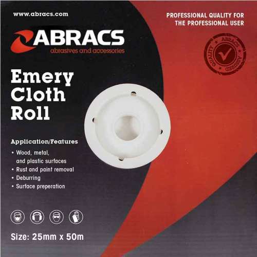 Emery Cloth Roll 100G-50Mm50Mm Wide X 50 MeterAber 5050100