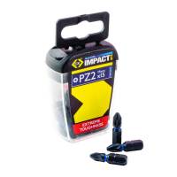 T4560-PZ2D15 PZ2 BIT 25MM X15?Â??PACK OF 15?Â??BLUE STEEL IMPACT DRIVER BITS