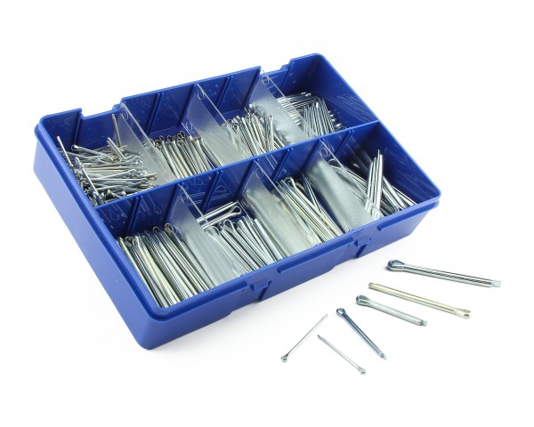 600 Piece Split Pin Kit M16 M5 Zinc Plated Km105140 Fastener Kits Fft Fasteners 